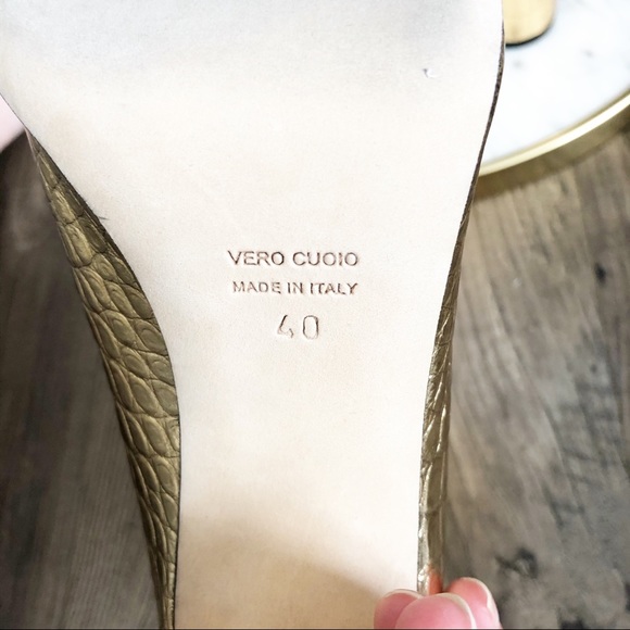 PARIS TEXAS Metallic Gold Croc Embossed Booties 40 - Picture 7 of 11